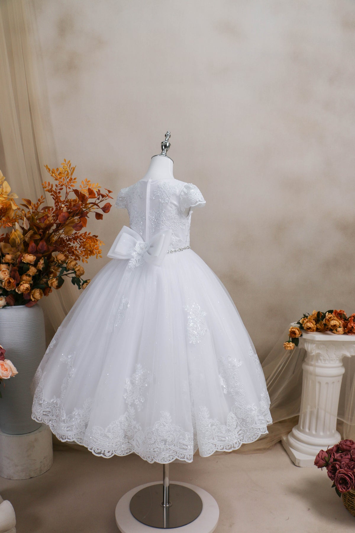 white dress with silver sparkles Silver White Sparkle Wedding Dress La Novale Atelier