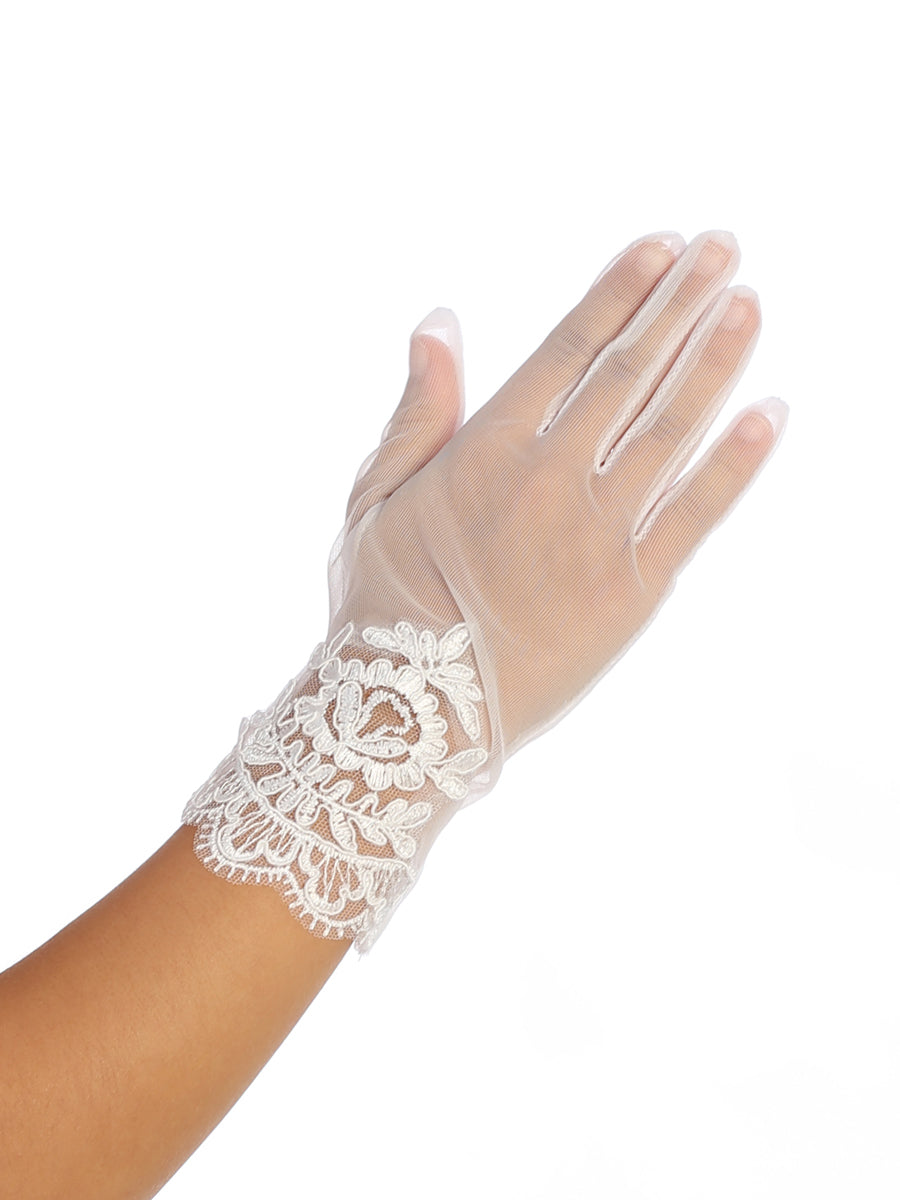 White Lace Mesh Glove