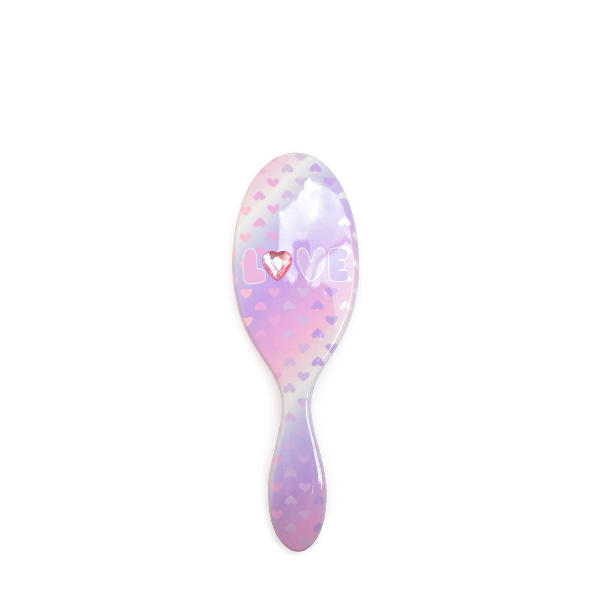 "LOVE" Heart-Printed Hairbrush