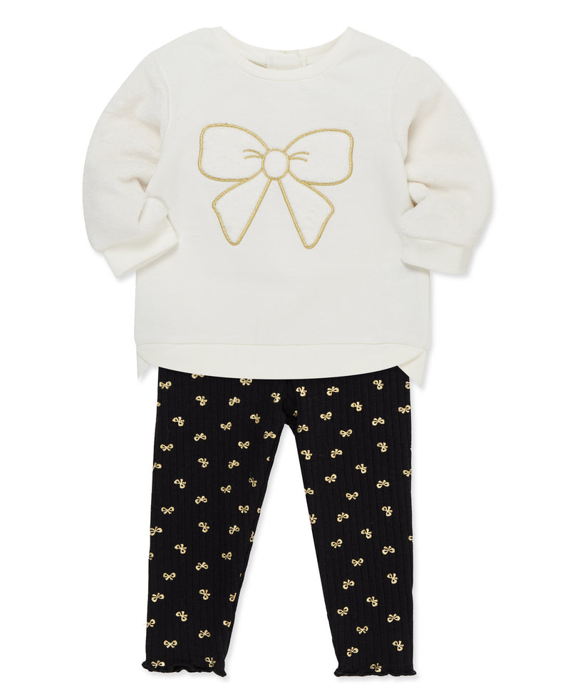 Bow 2Pc Sweatshirt Set