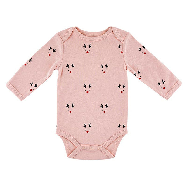 Long Sleeve Pink Reindeer