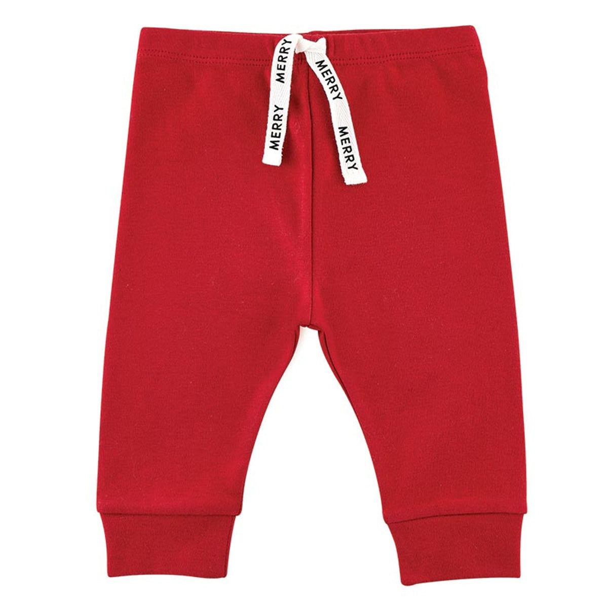 Red Jogger Pant w/"Merry" Drawstring