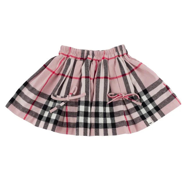 Pink London Tartan Bows Pippa Skirt