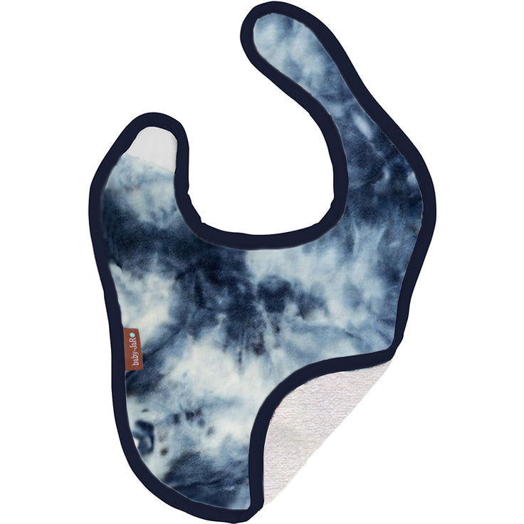 Navy Tie Dye Lg. Feeding Bib