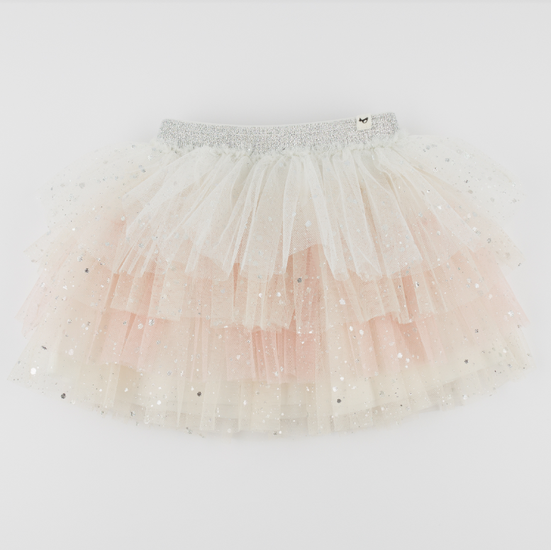 Ombre Silver-Fleck Layered Tutu Skirt-Multiple