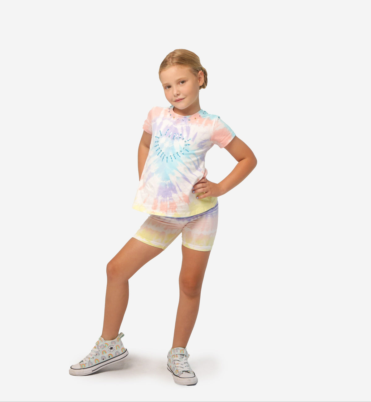 HEART SWING CAP TEE - Colour: HEART TIE DYE