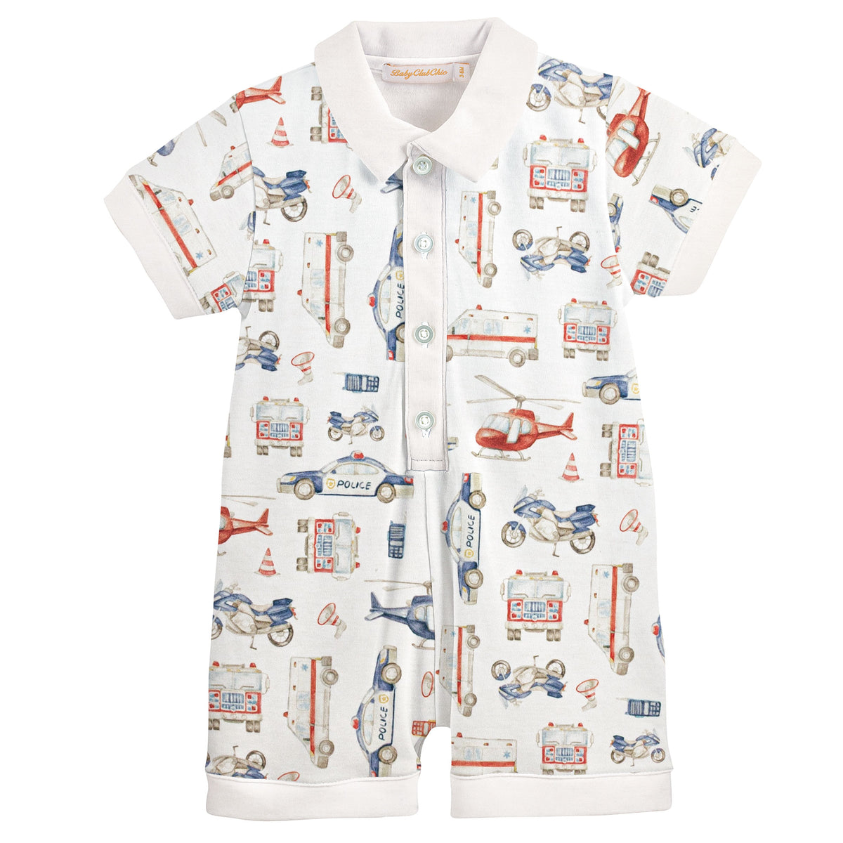 Rescue Squad Romper w/Collar