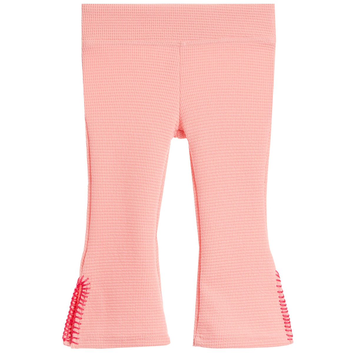 Pink Flare Pant with Fuscia Stitch