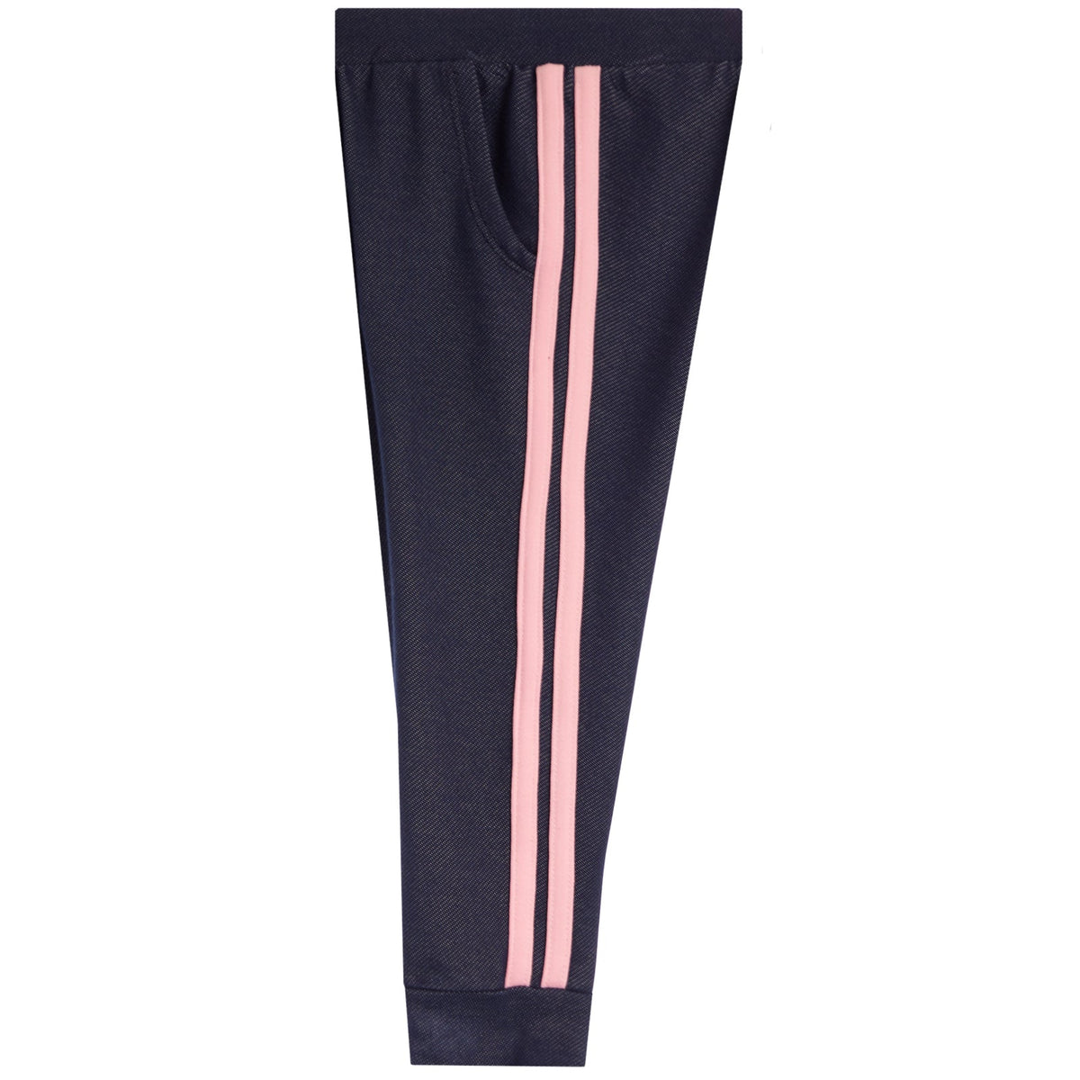 Denim and Pink Joggers w/Stripes