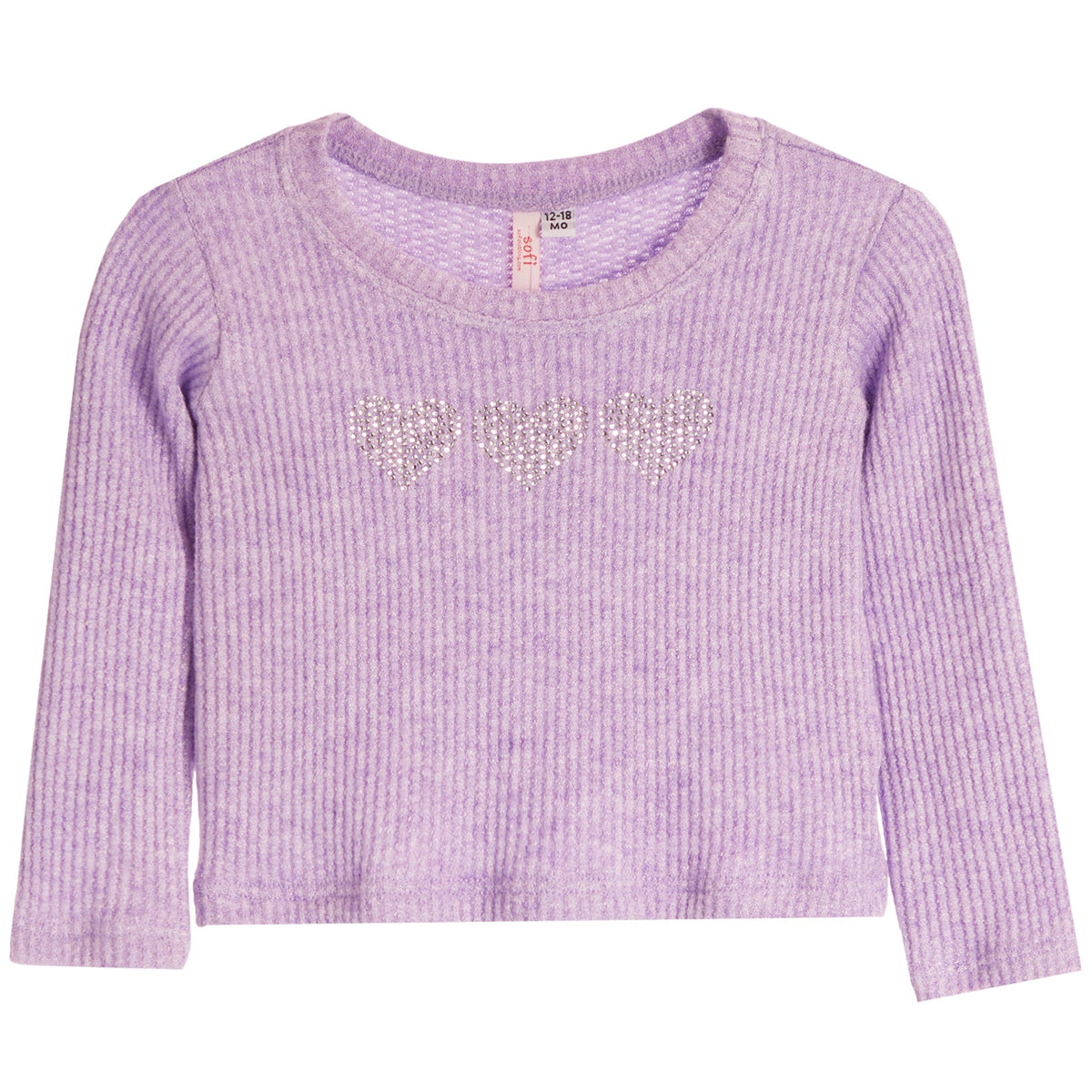 Lilac Long Sleeve Waffle Top