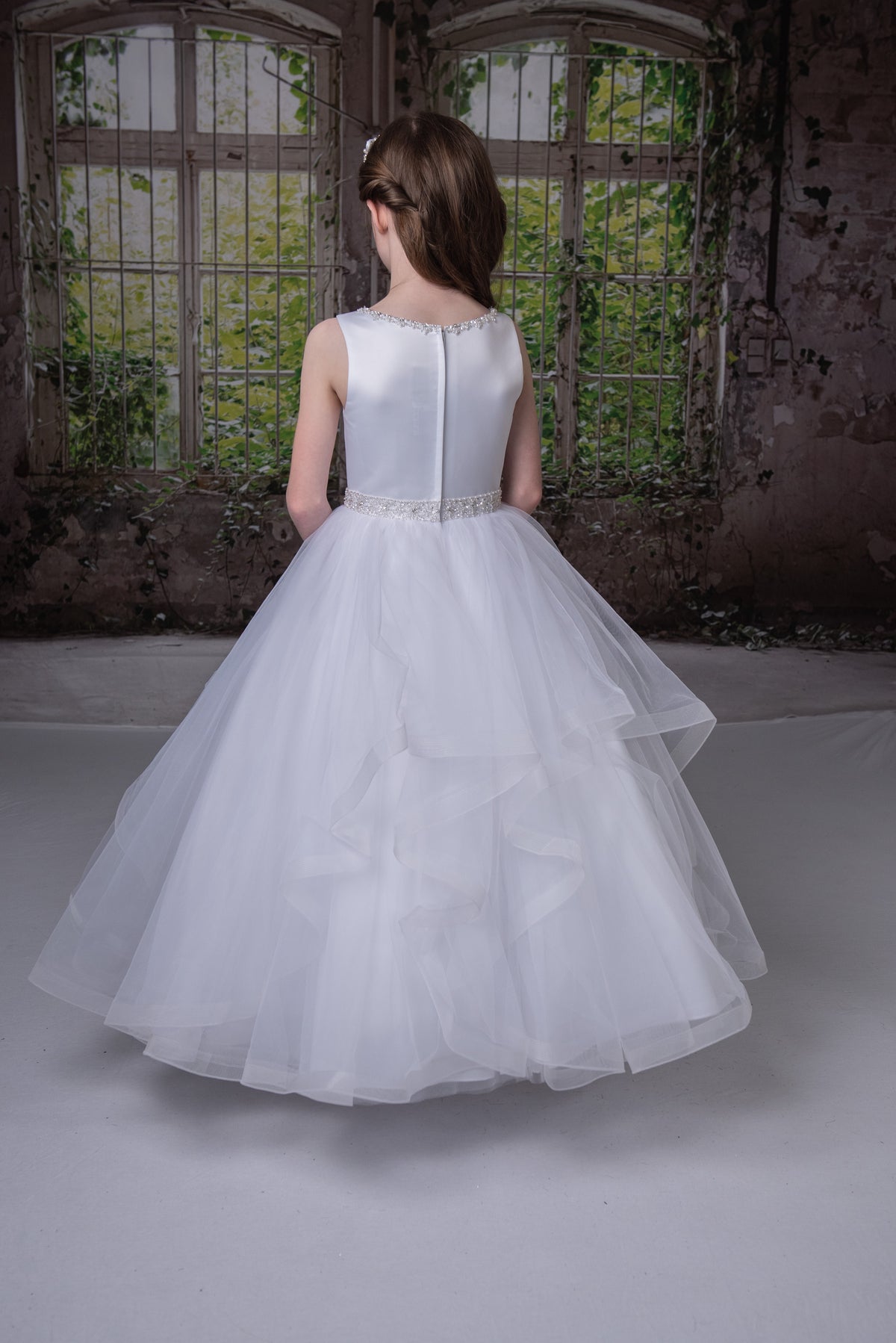 White Communion Dress #4050