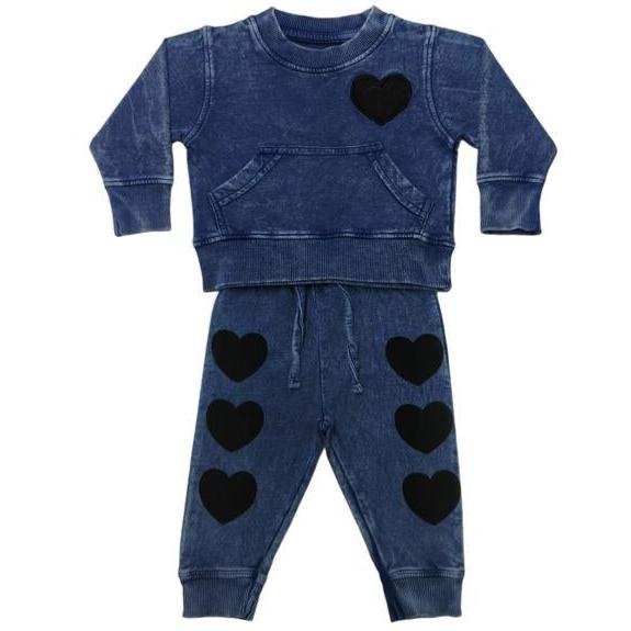 Dist. Love Tee & Pant Set- Denim