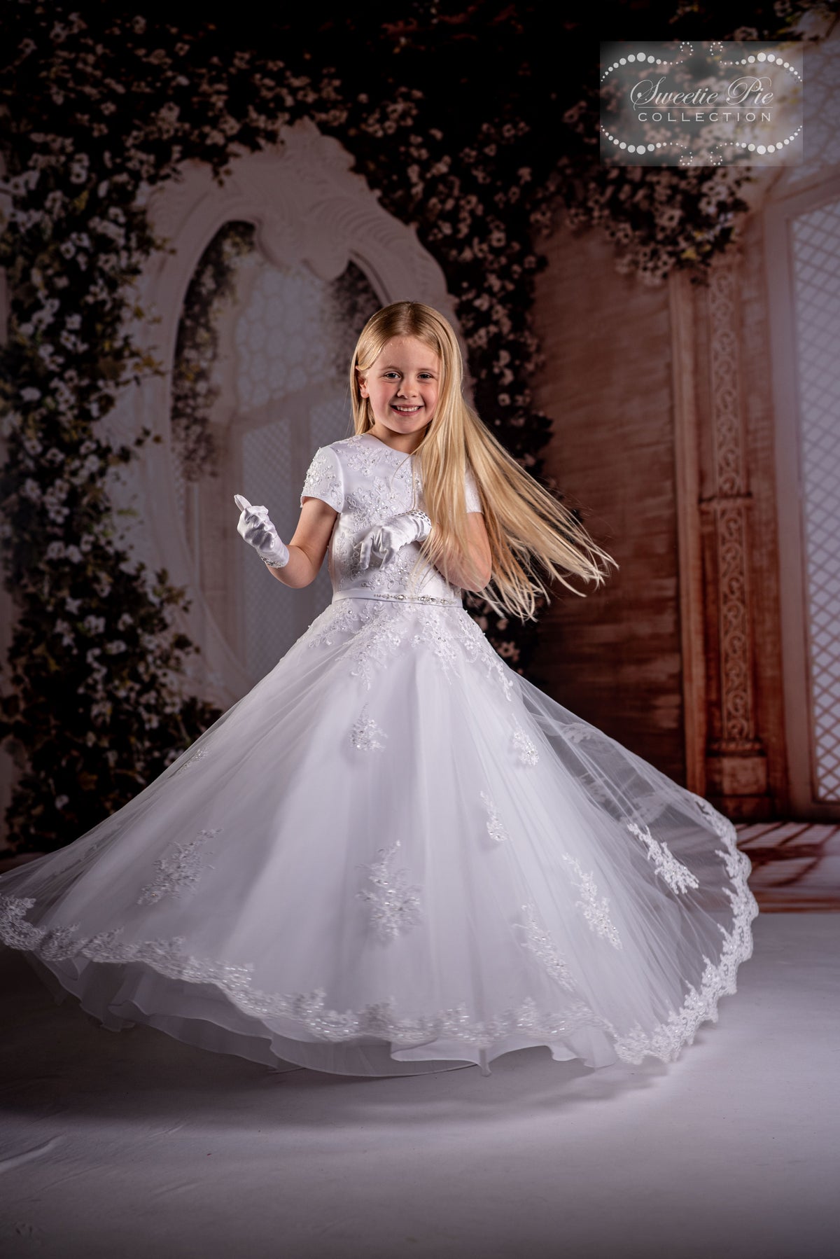 White Communion Dress #4078