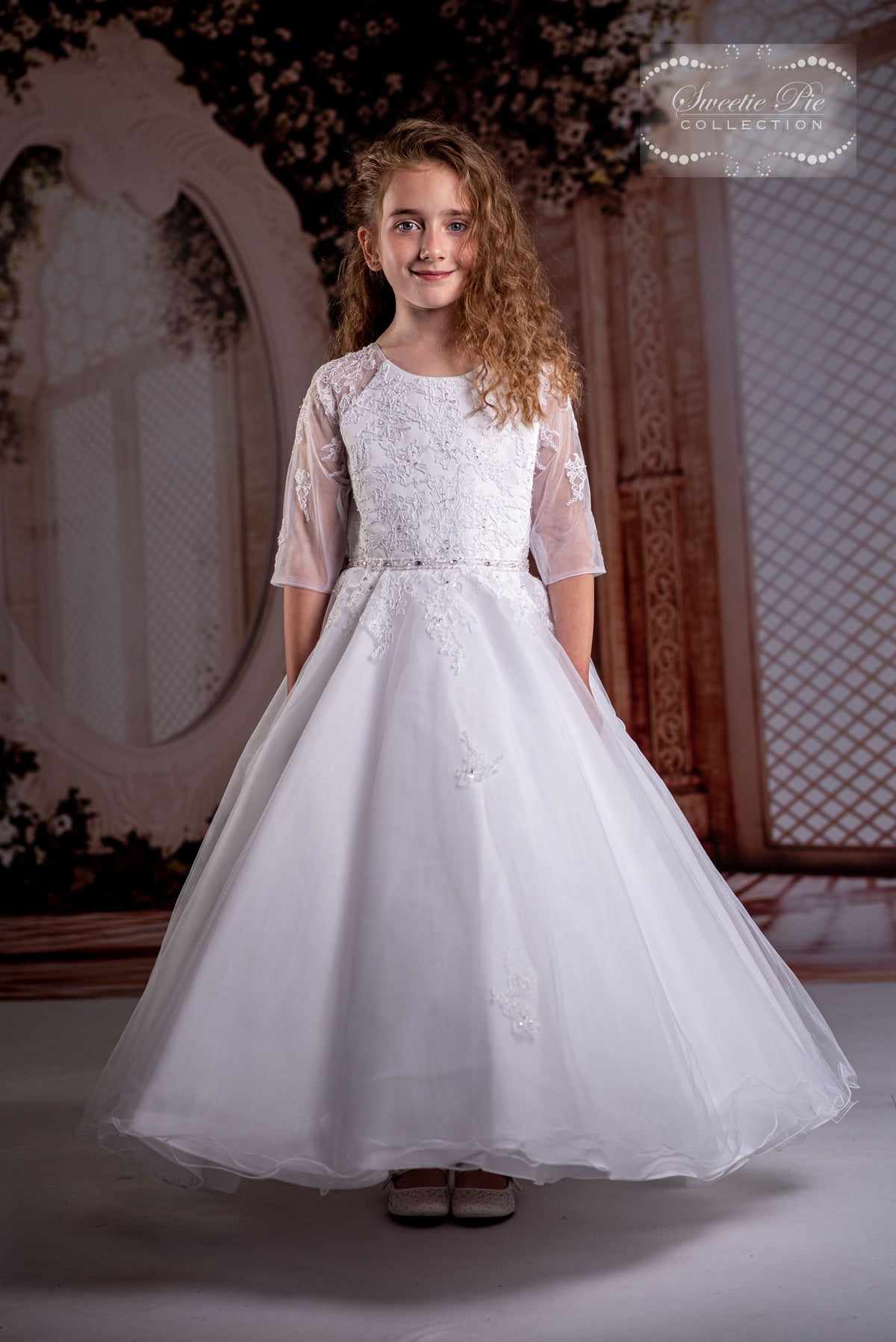 White Communion Dress #4080