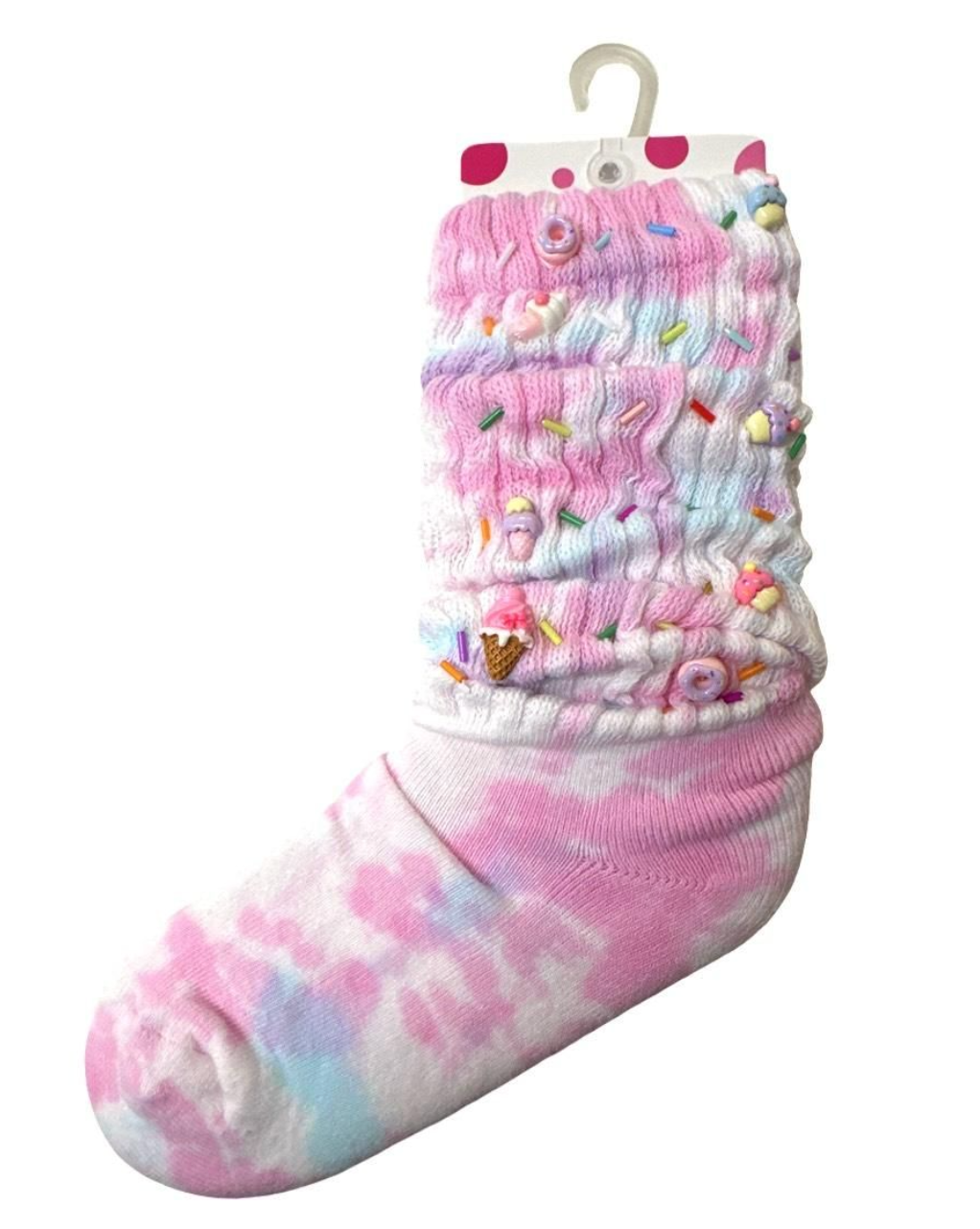Tye Dye Ice Cream Charm Socks