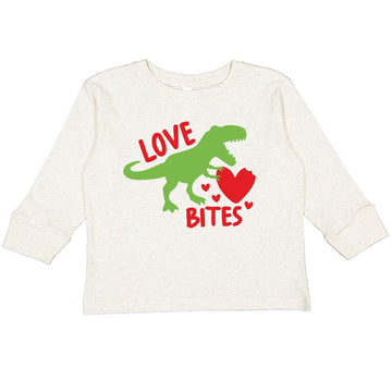 Love Bites Valentine's Day LS Shirt- Natural