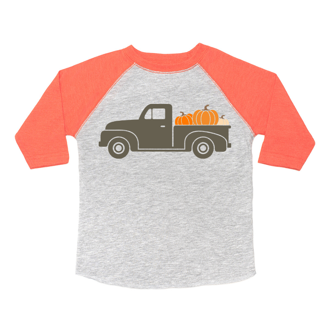 Retro Pumpkin Truck Shirt- Heather/Orange