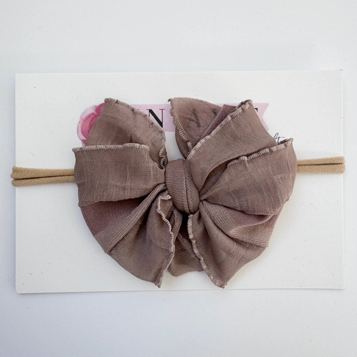 Mocha Mini Ruffle Headband