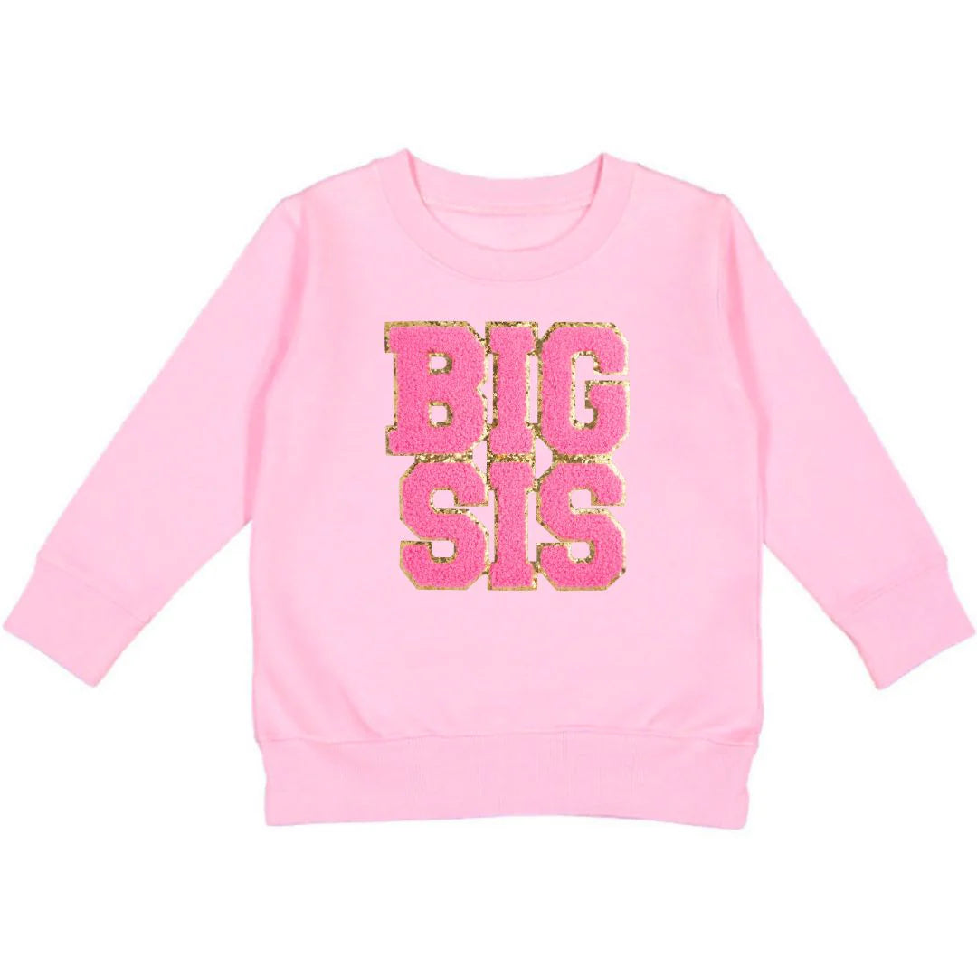 Big Sis Patch Pink Sweatshirt