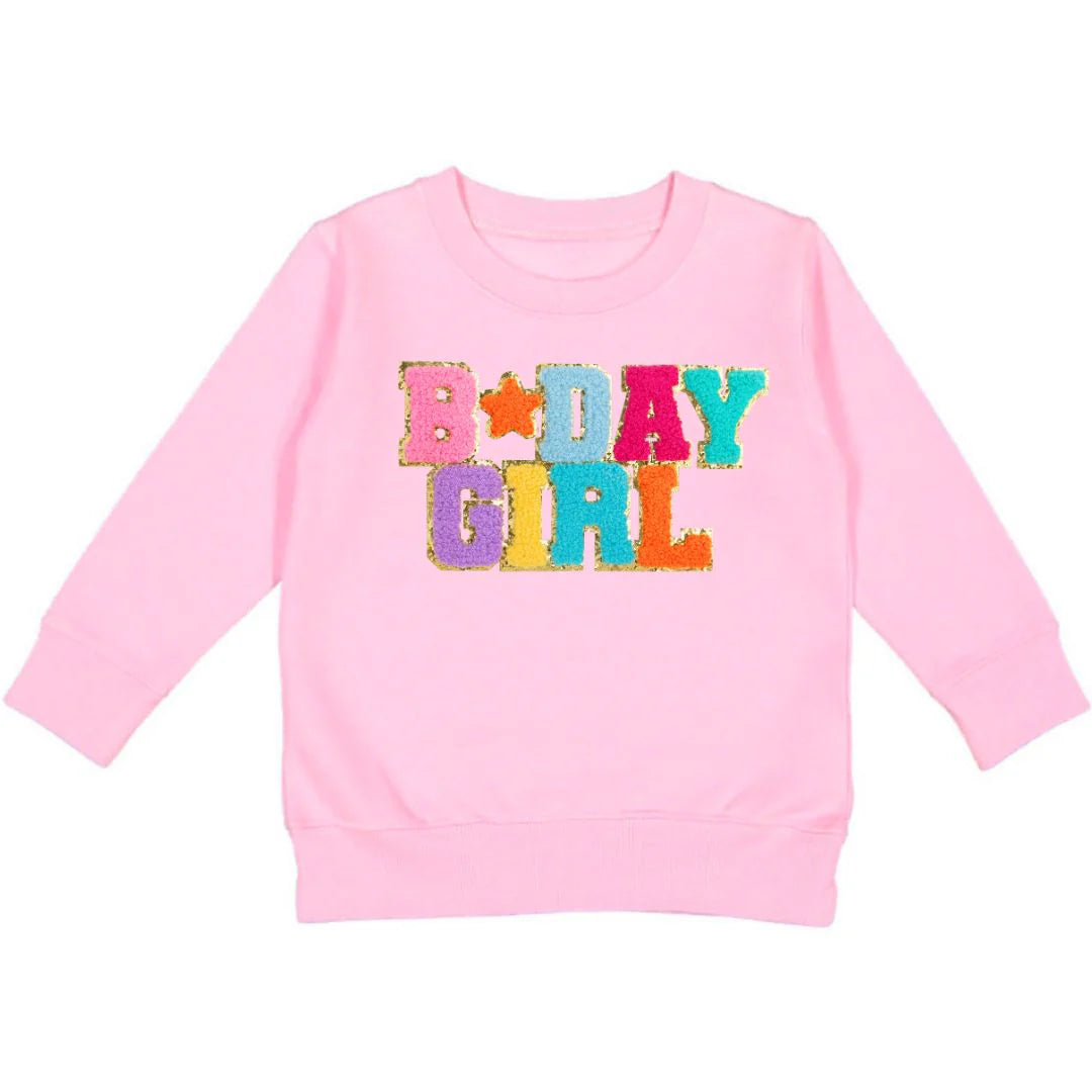 B*Day Girl Patch Pink Sweathshirt