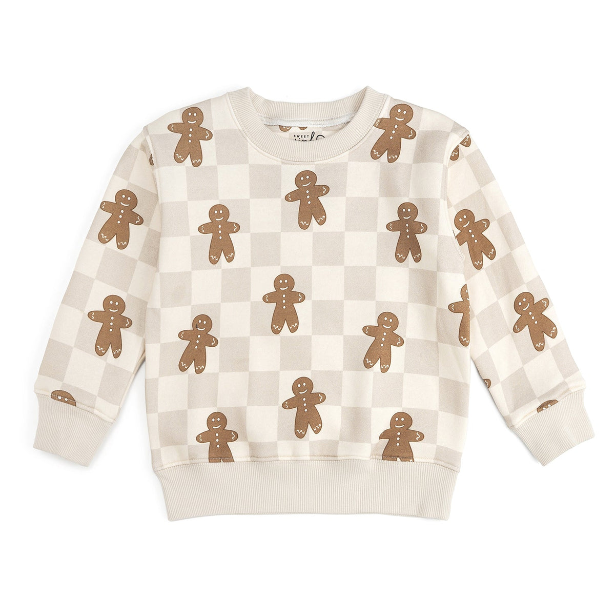 Gingerbread Christmas Checkered Sweatshirt