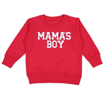 Mama's Boy Patch Valentine's Day Sweatshirt- Red