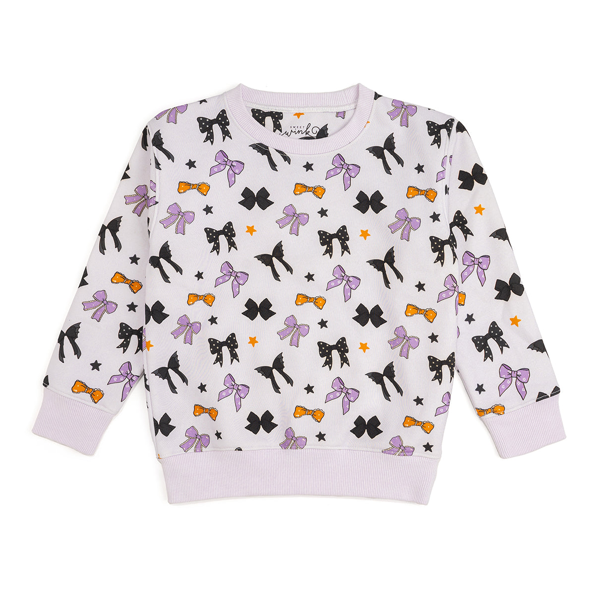 Spooky Bows Halloween Sweatshirt - Lavender