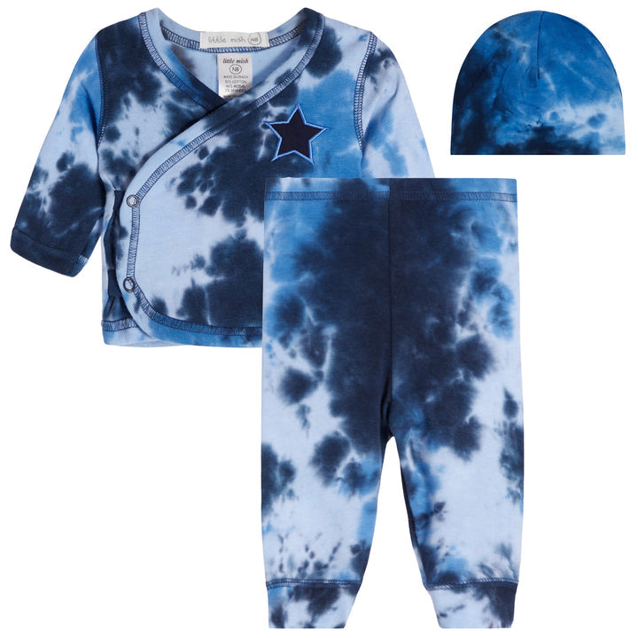 Star Tie Dye 3PC. Set- Navy