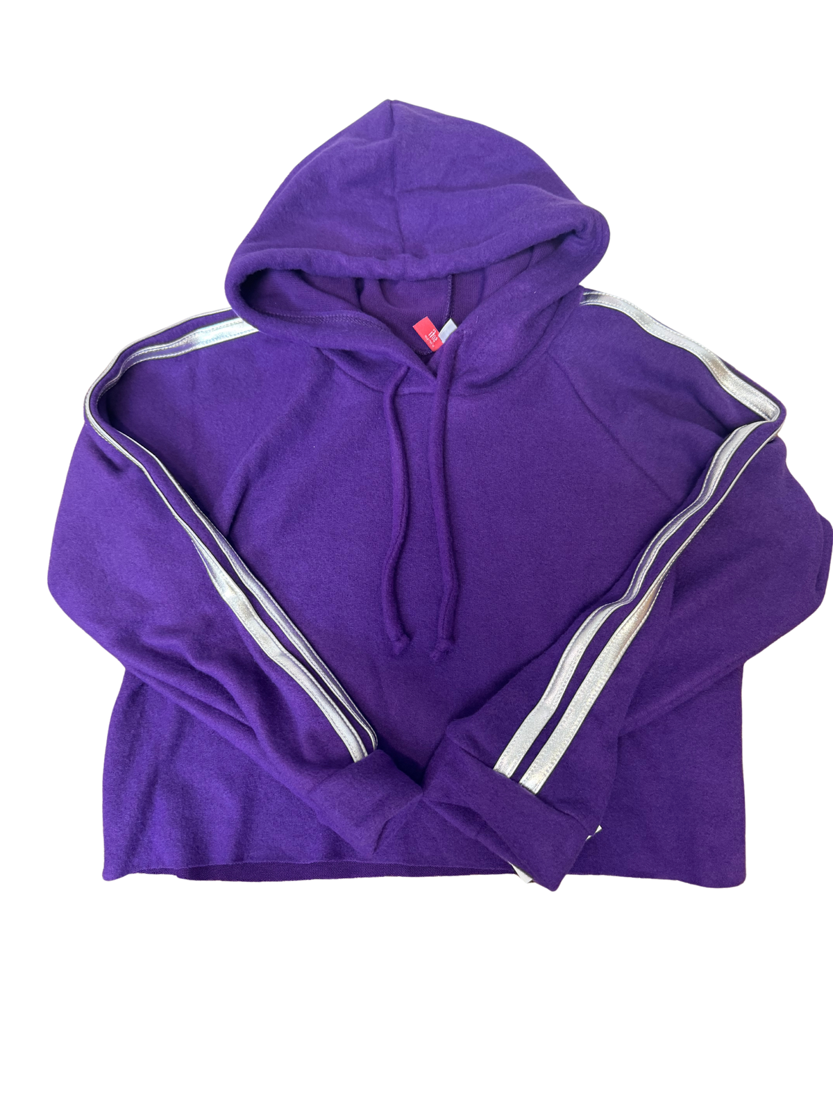 Purple Hoodie w/Silver Stripes