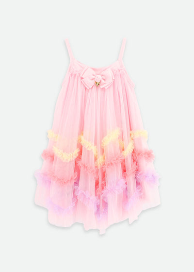 Sherbert/Rainbow Zigzag Tulle Dress