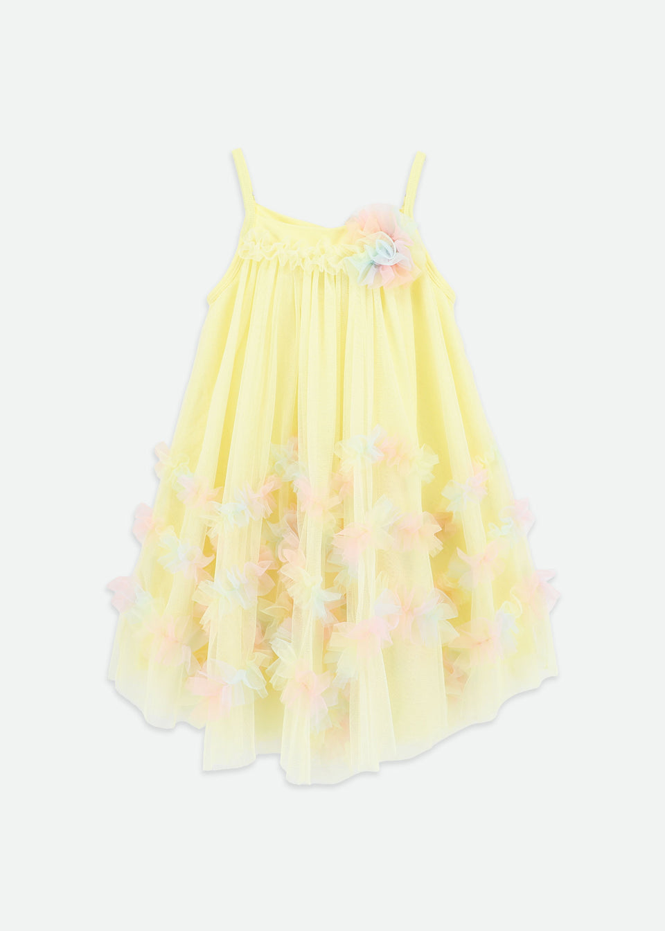 Sherbert/Rainbow Zigzag Tulle Dress