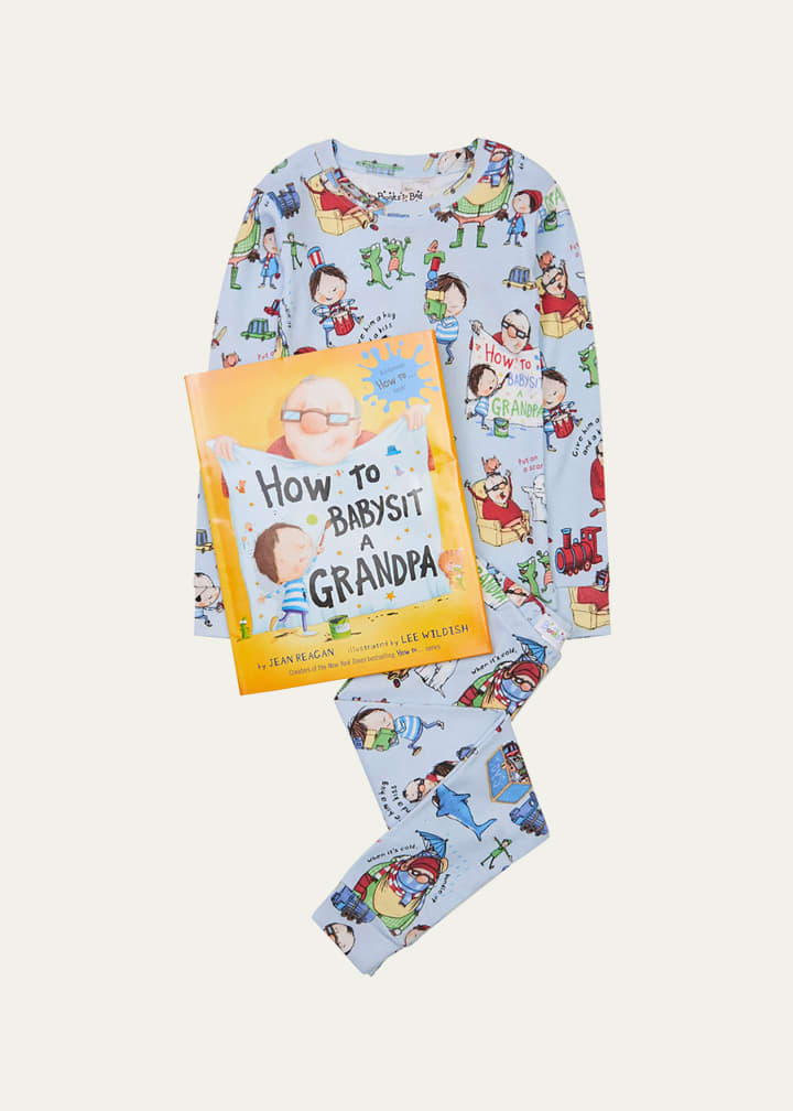 How To Babysit Grandpa Pajama Set- Flat Pack w/Book