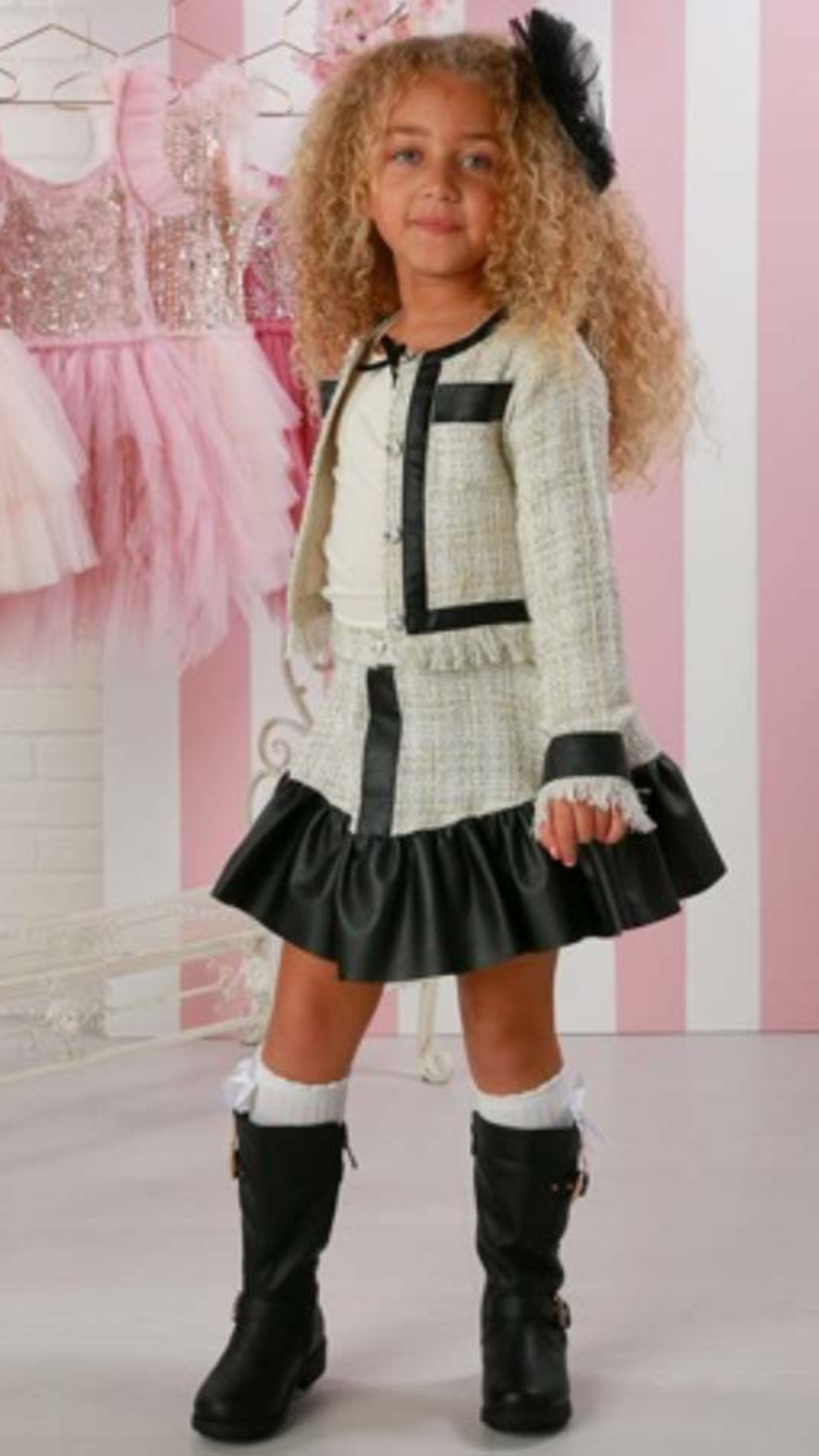 Coco Skirt 3 Piece Set - Tweed
