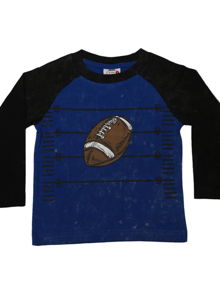 Football Down Enzyme Tee- Cobalt