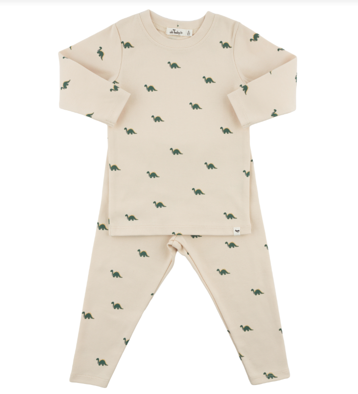 Dino Forest Green 2pc. Set IJ-Natural