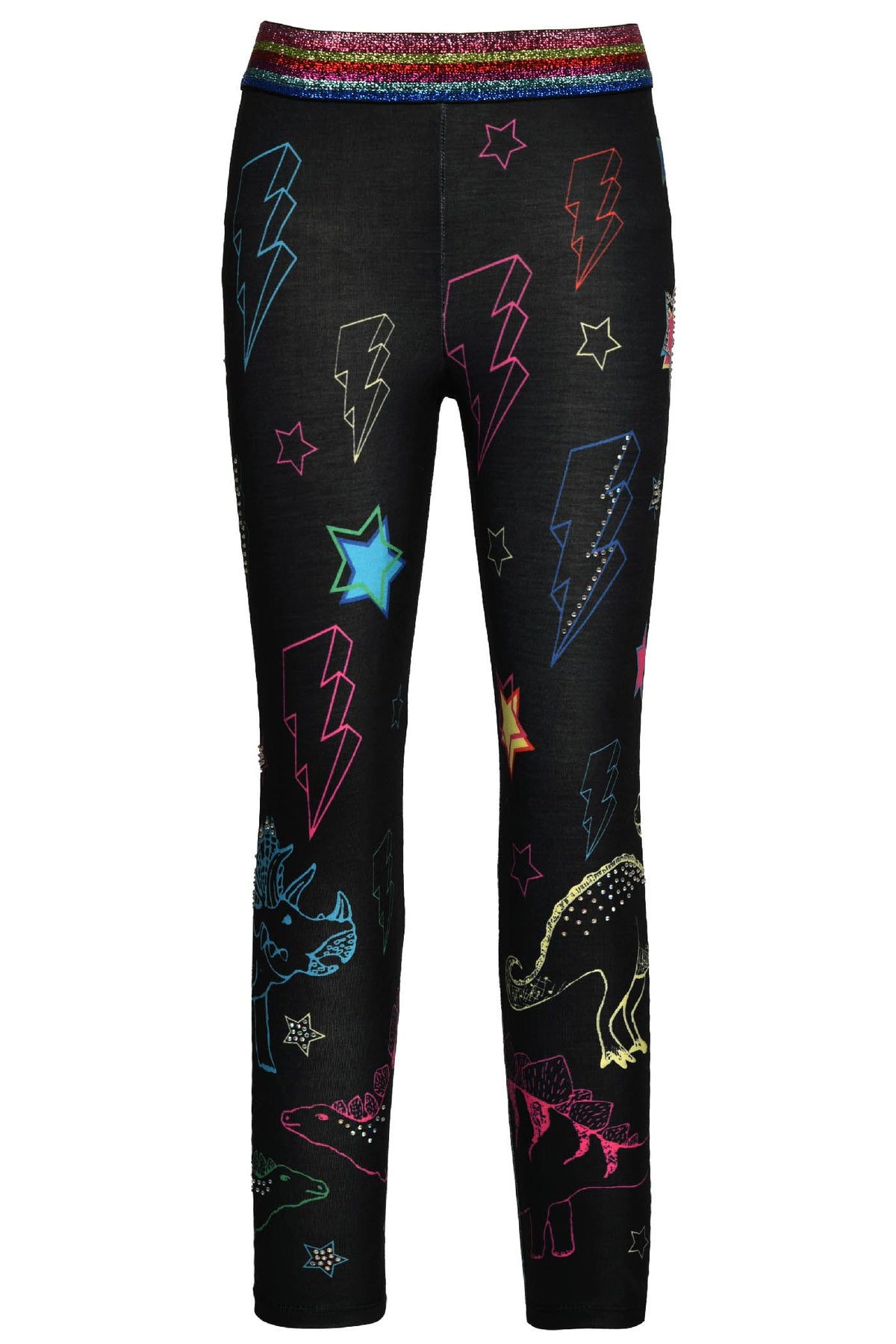 Black Multi Dino Print Legging