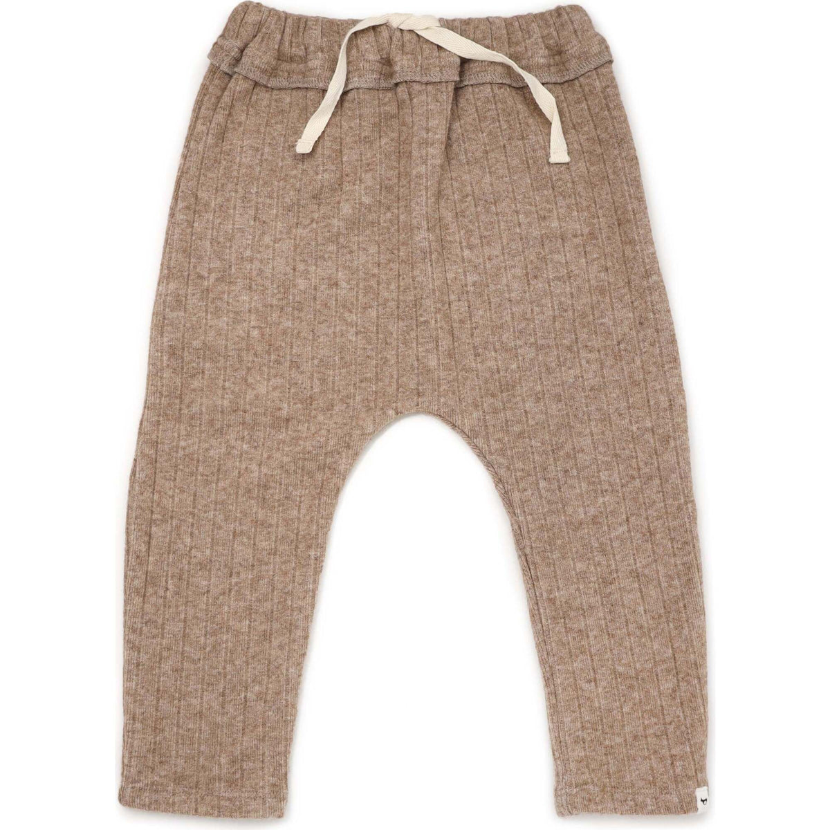 Wide Rib Sweater Knit Brooklyn Jogger- Mushroom Heather