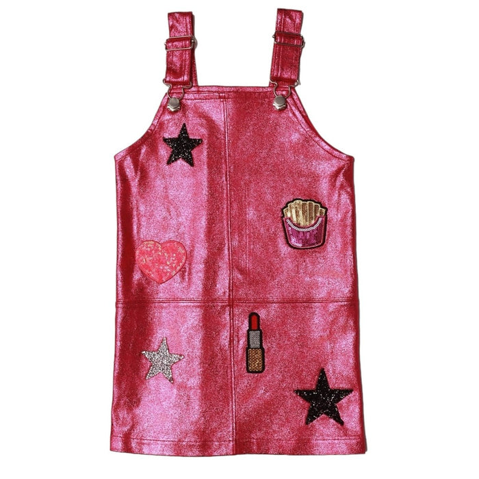 Pink Icon Overalls w/Sequin Patches