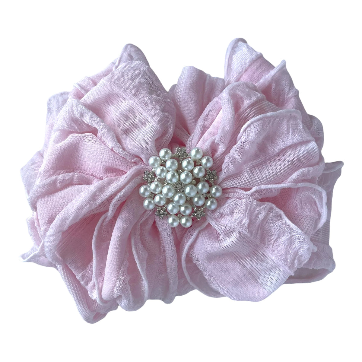 Ballet Pink Pearl Mini Ruffle Headband