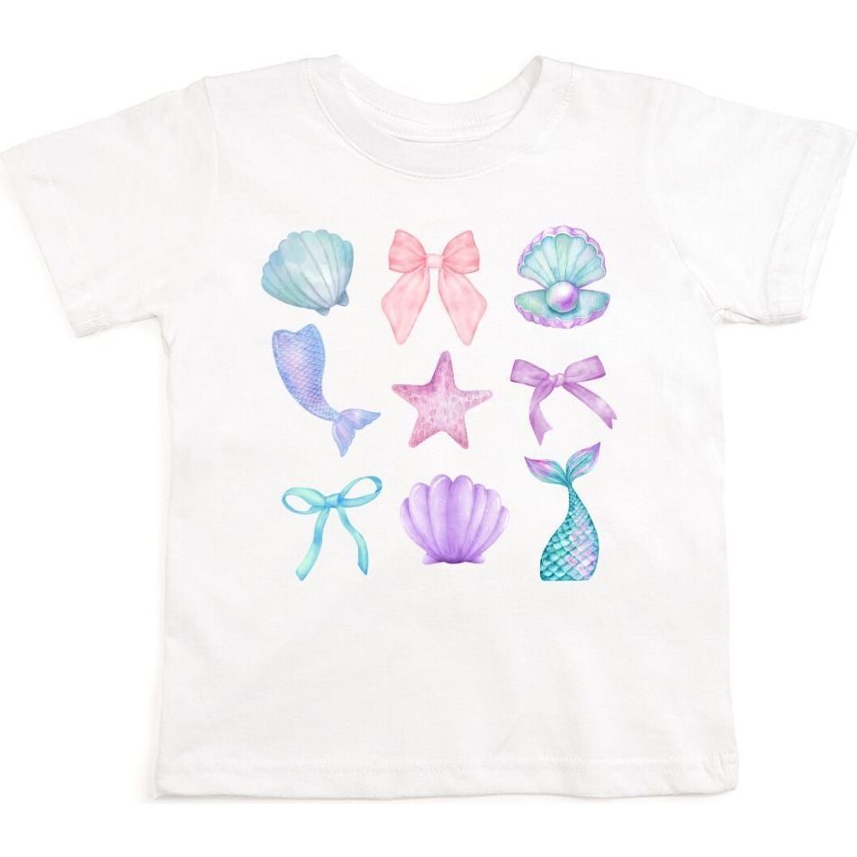 Mermaid Cutie Short Sleeve T-Shirt - White
