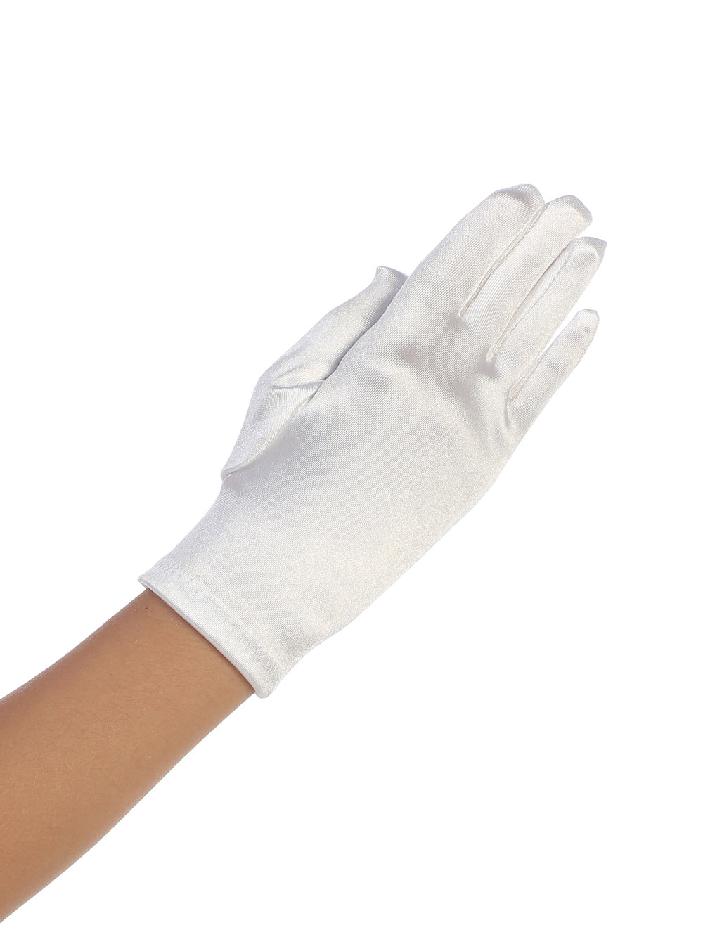 Ivory Matte Satin Gloves