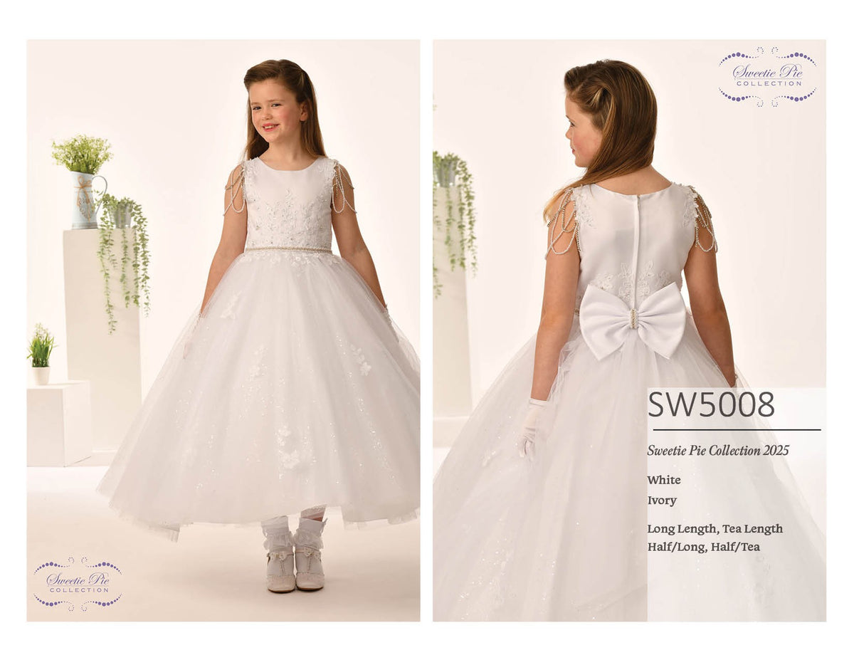 White Communion Dress #5008