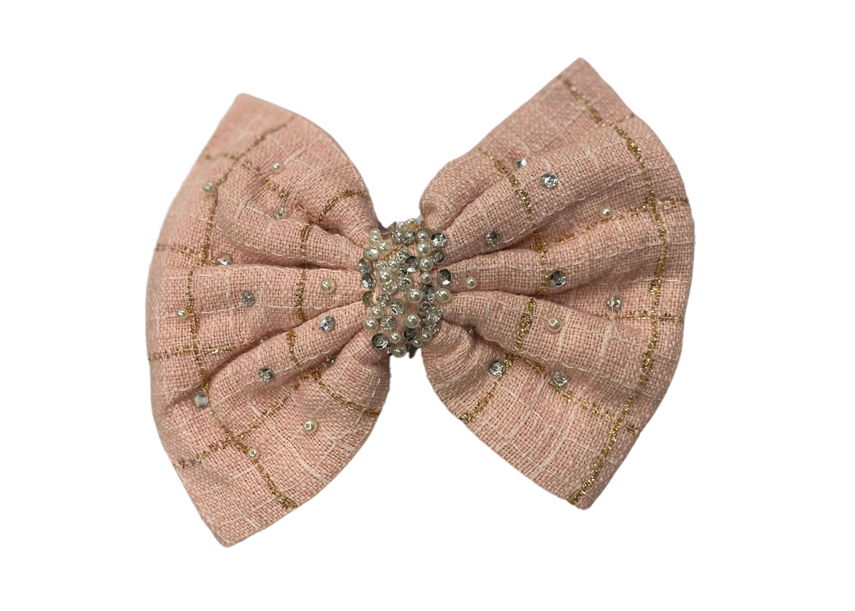 Pink Tweed Hairclip (SS25)