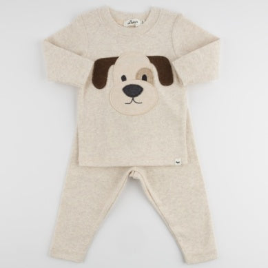 Puppy Face Baby Rib 2pc Set- Malt
