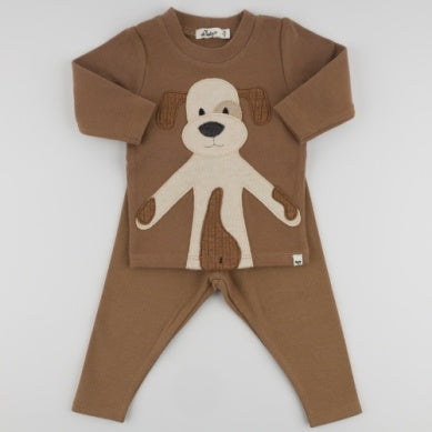 Puppy Baby Rib 2pc Set - Chocolate