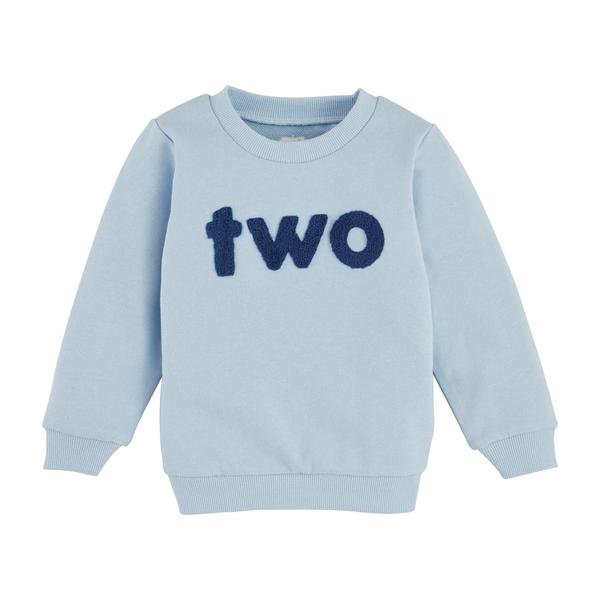 Light Blue Boys "TWO" Sweatshirt
