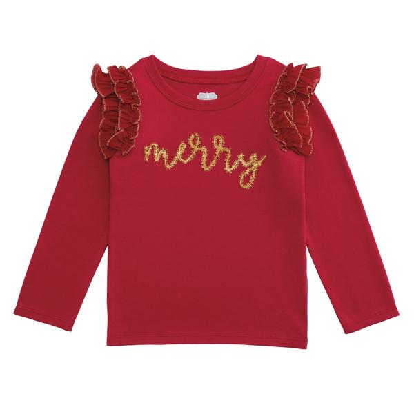 Red Holiday Tinsel LS Shirt