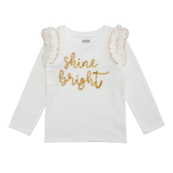 White Holiday Tinsel LS Shirt