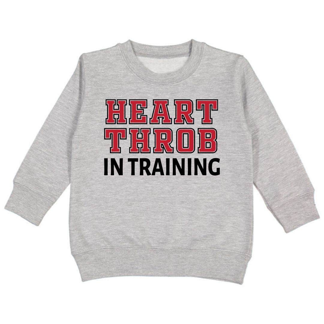 Heart Throb In Training L/S Sweatshirt-Gray